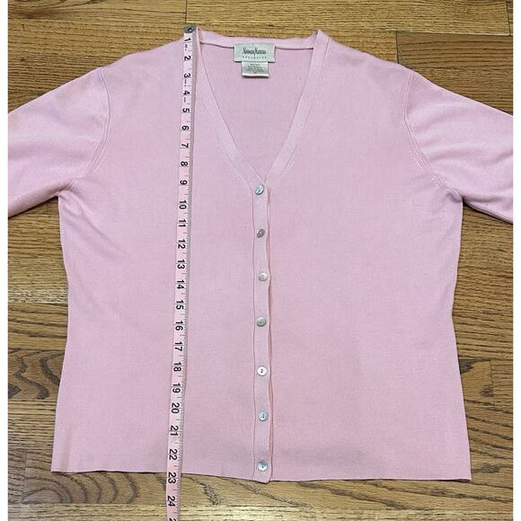 Neiman Marcus Exclusive Silk Cardigan – Women’s M – Pink – 80% Silk - Picture 5 of 5